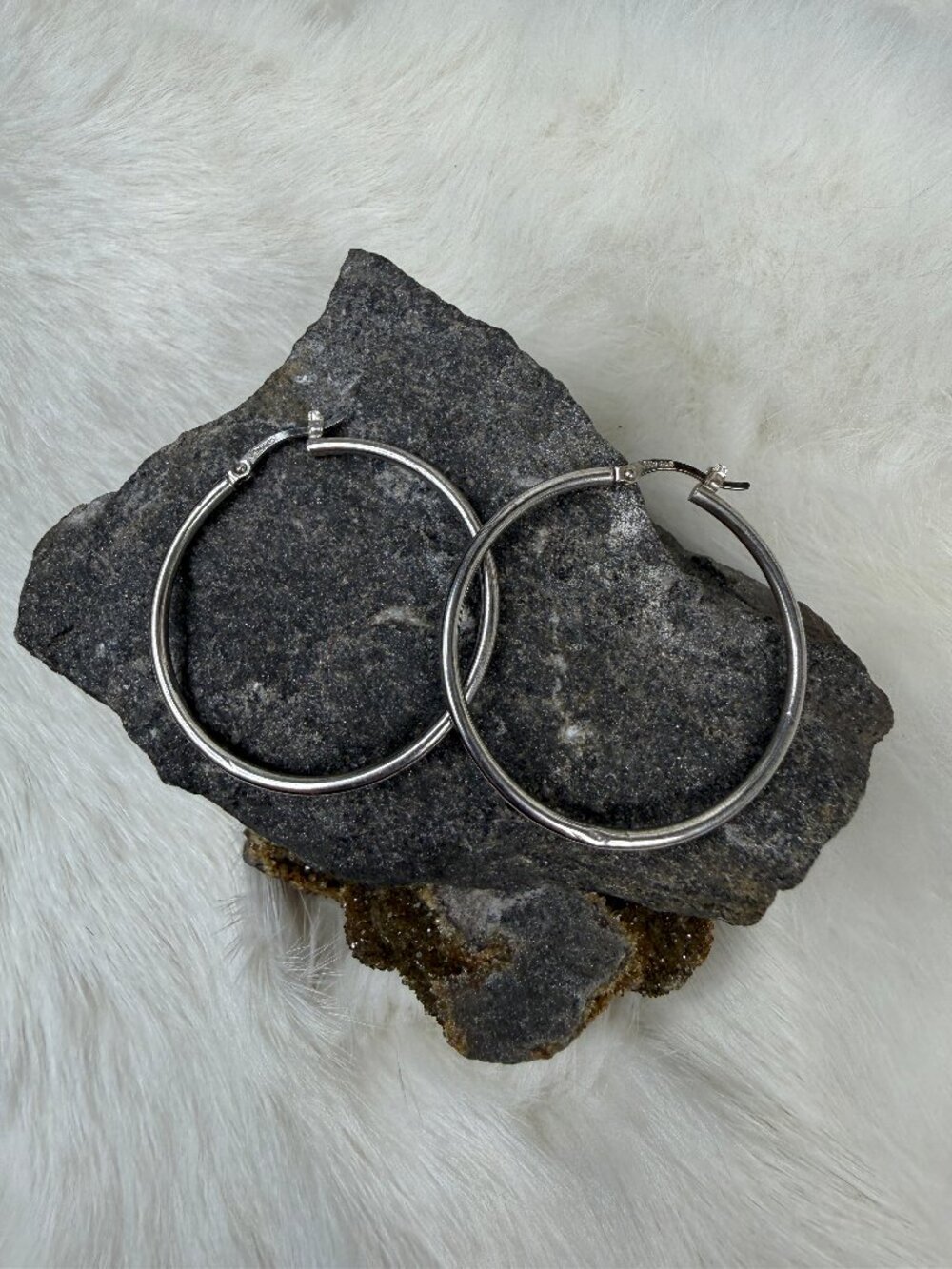 Sterling Silver JCM 925 Hoop Earrings